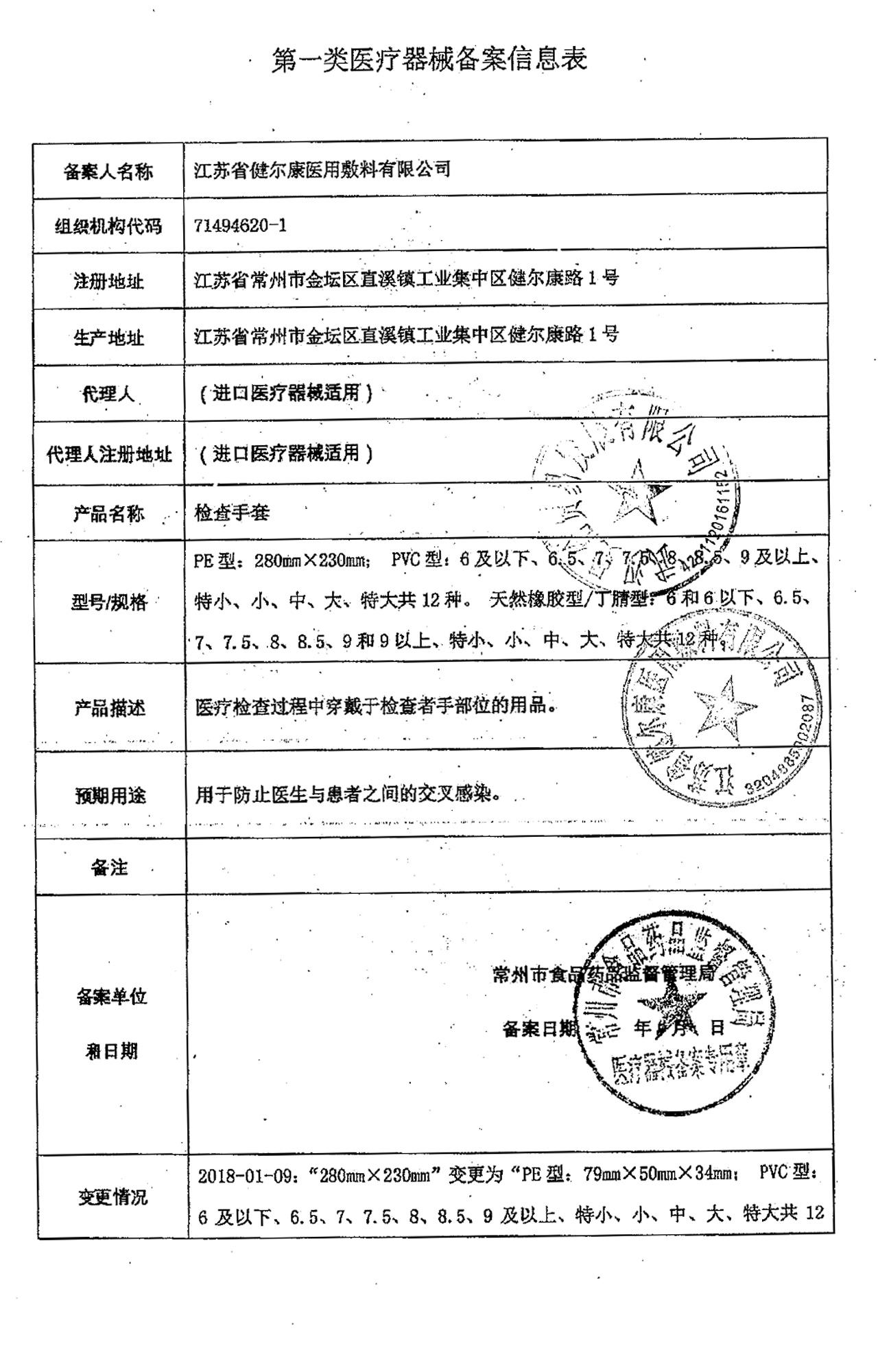 检查手套详情页